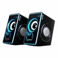 Marvo-Lautsprecher SG-201, 2.0, 6W, blau, Lautstärkeregelung, Gaming, 200Hz-20kHz