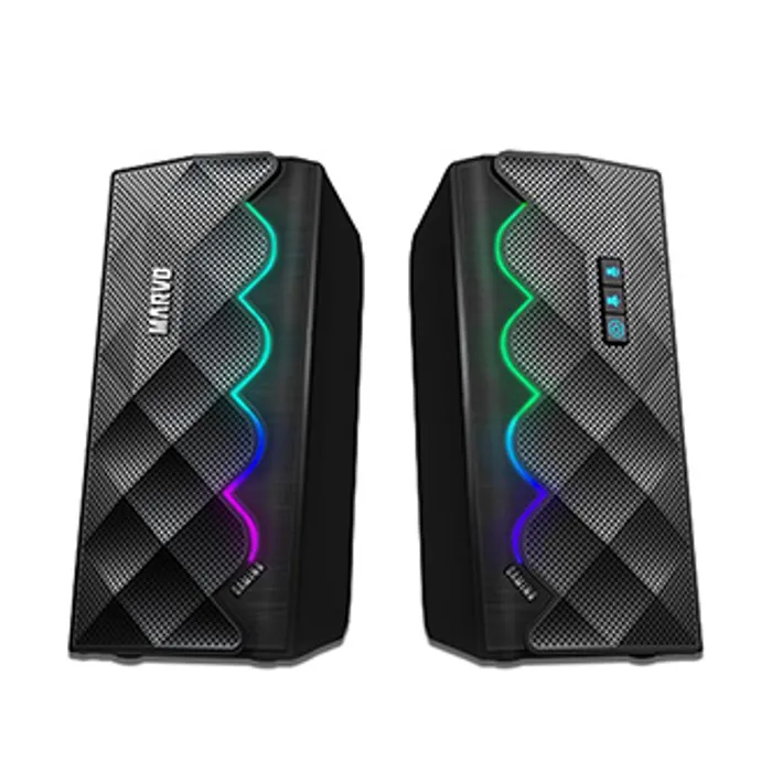 Hauptproduktbild Marvo reproduktory SG-269, 2.0, 6W, černé, regulace hlasitosti, herní, 160Hz-20kHz, RGB p