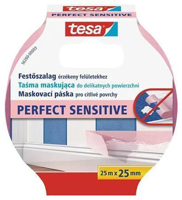 Hauptproduktbild Maskovací páska na tapety "Perfect Sensitive 56260", 25 mm x 25 m, TESA