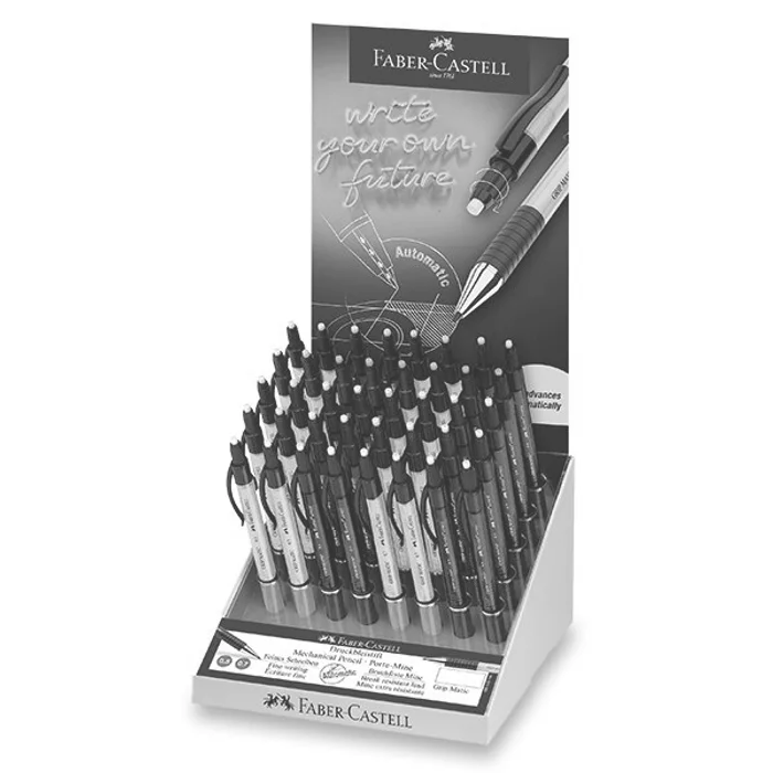 Hauptproduktbild Mechanická tužka Faber-Castell Grip Matic 1375/1377 stojánek, 40 ks, 0,5/0,7 mm