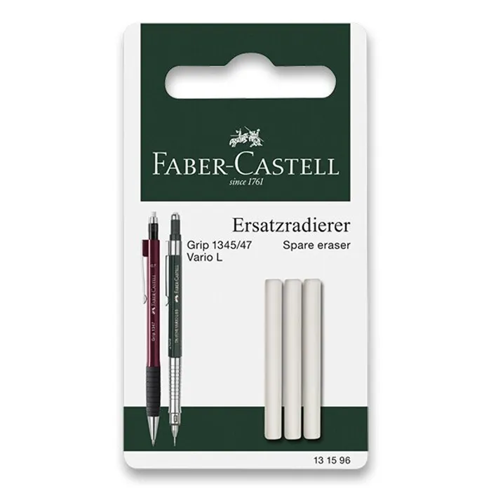 Hauptproduktbild Mechanická tužka Grip 1345/47, náhr.pryž BL 3ks Faber Castell (131596)
