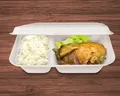 Lunch-Box Zuckerrohr-Bagasse 2-geteilt 250 x 162 x 63 mm [50 St.]