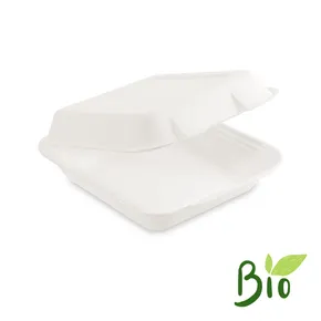 Menü-Box Zuckerrohr-Bagasse ungeteilt 222 x 200 x 67 mm [50 St.]