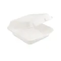 Menü-Box Zuckerrohr-Bagasse ungeteilt 222 x 200 x 67 mm [50 St.]