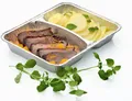 Menü-Schale (ALU) 2-geteilt 227 x 177 x 39 mm 1020ml [100 St.]