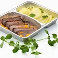 Weiteres Produktbild Menü-Schale (ALU) 2-geteilt 227 x 177 x 30 mm 810ml [100 St.]