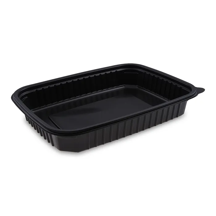 Hauptproduktbild Menu mísa černá do mikrovl. trouby 1200 ml, L 25x18,5 x 4 cm (PP) [50 ks]