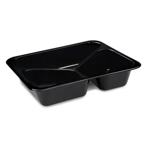 Menü-Schale (PP) extra-stabil 3-geteilt schwarz 227 x 178 x 49 mm [50 St.]