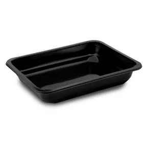 Menü-Schale (PP) ungeteilt schwarz 227 x 178 x 40 mm [50 St.]