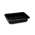 Menü-Schale (PP) ungeteilt schwarz 227 x 178 x 50 mm [320 St.]