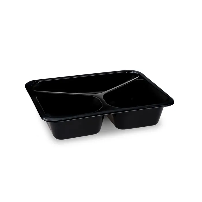 Hauptproduktbild Menu mísa (PP) Reware Lunch vratná 3dílná černá 227 x 178 x 49 mm [20 ks]