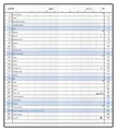 Monatskalender - Xenie - PVC - blau