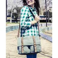 15" Notebook-Tasche, grün aus Canvas, SilverHT