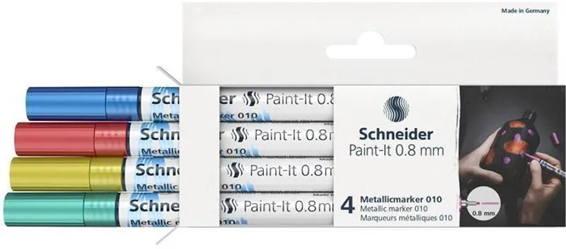 Hauptproduktbild Metalický popisovač Schneider Paint-It 010 souprava V2, 4 barvy