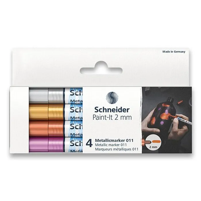 Hauptproduktbild Metalický popisovač Schneider Paint-It 011 souprava V1, 4 barvy
