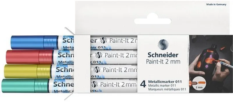 Hauptproduktbild Metalický popisovač Schneider Paint-It 011 souprava V2, 4 barvy