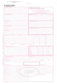 Internationaler Frachtbrief CMR A4, selbstdurchschreibend, 7 Blatt 1198