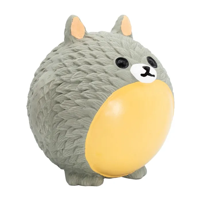 Hauptproduktbild Míček v designu zvířátka Totoro, se zvukem, 8 cm, latex, šedá, HipHop