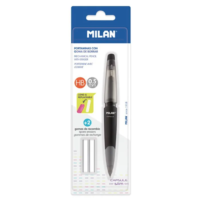 Hauptproduktbild Mikrotužka / Pentelka MILAN Capsule Slim HB, 0.5 mm + 2 náhradní gumy