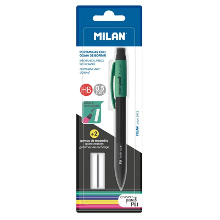 Hauptproduktbild Mikrotužka / Pentelka MILAN PL1 Touch HB, 0.5 mm + 2 náhradní gumy
