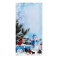 Weihnachtsmann-Tasche PP 21x40 cm - Schneemann mit Geschenk