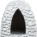Weiteres Produktbild MILA Plüschhöhle mit Kissen, 32 × 42 × 32 cm, weiß/grau