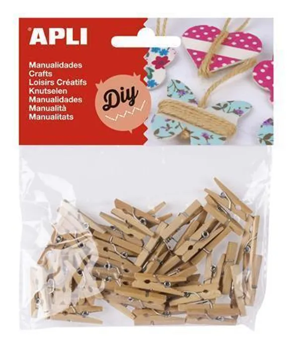 Hauptproduktbild Mini kolíčky, dřevěné, přírodní, APLI