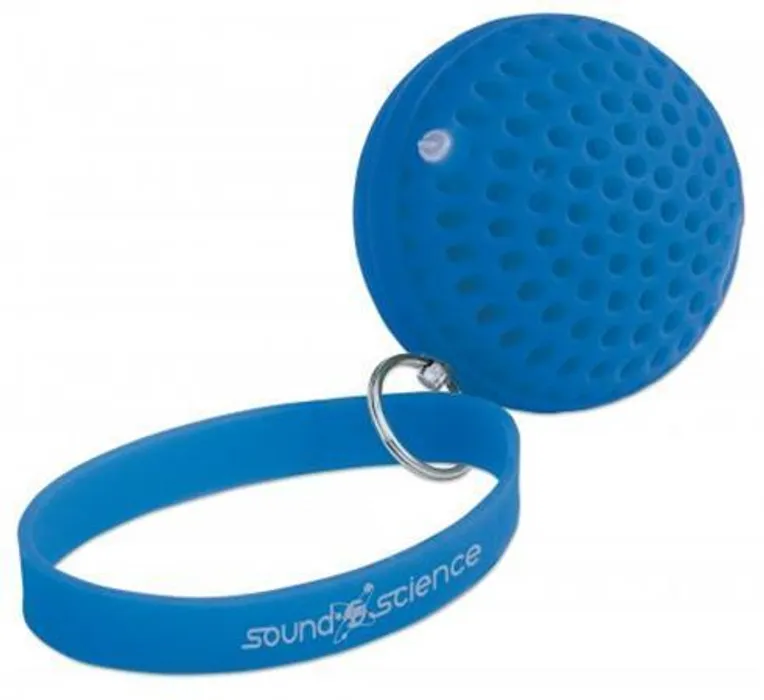Hauptproduktbild Mini reproduktor "Atom Glowing", modrá, přenosný, bezdrátový, Bluetooth, MANHATTAN