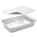Schale (ALU) eckig 315 x 215 x 43 mm 2000ml + Deckel [10 Sets]