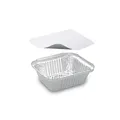 Weiteres Produktbild Schale (ALU) eckig 145 x 120 x 41 mm 470ml + Deckel [5 Sets]