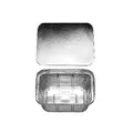 Schale (ALU) eckig 145 x 120 x 41 mm 470ml + Deckel [5 Sets]