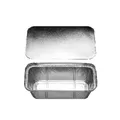 Schale (ALU) eckig 201 x 109 x 49 mm 690ml + Deckel [5 Sets]