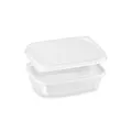 Rechteckbecher (PP) klar 125ml + Deckel [250 Sets]