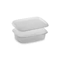Rechteckbecher (PP) klar 125ml + Deckel [250 Sets]