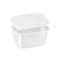 Rechteckbecher (PP) klar 250ml + Deckel [250 Sets]