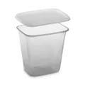 Rechteckbecher (PP) klar 500ml + Deckel [250 Sets]