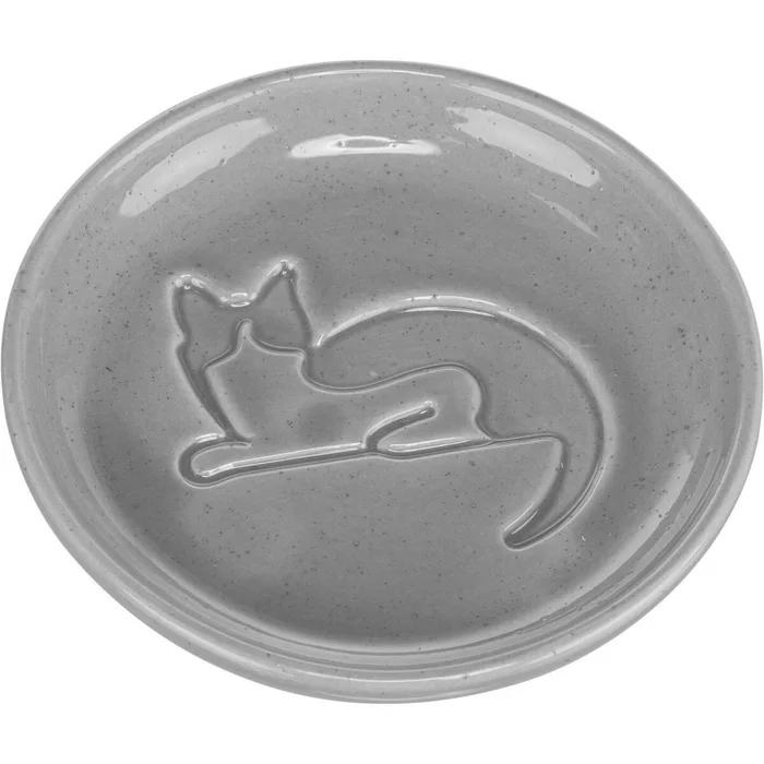 Hauptproduktbild Miska keramická, vytlačená kočka, 0,15 l/ 14,5 cm, zelená