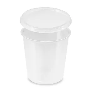 Rundbecher (PP) klar 500ml + Deckel [250 Sets]