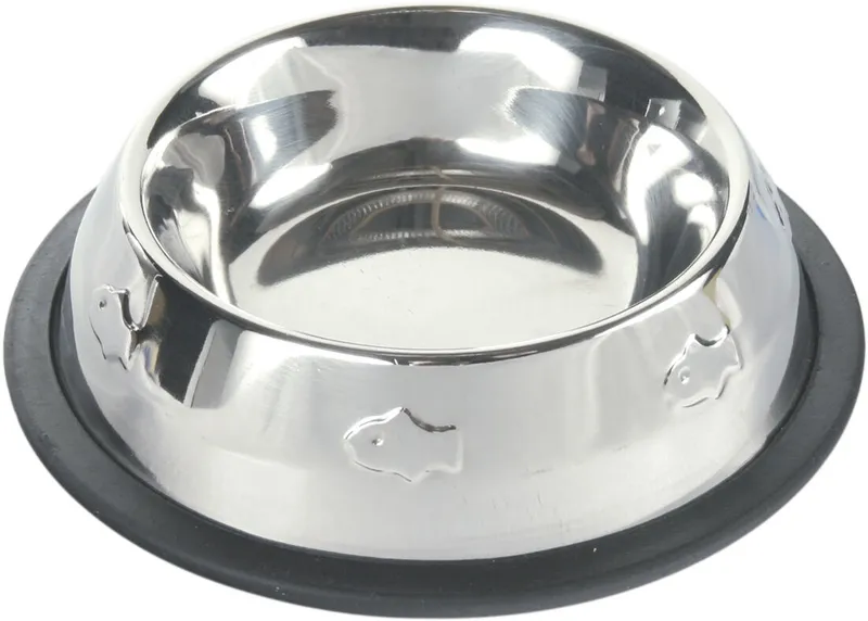Hauptproduktbild Miska nerez s gumou, motiv rybky 200ml/11cm
