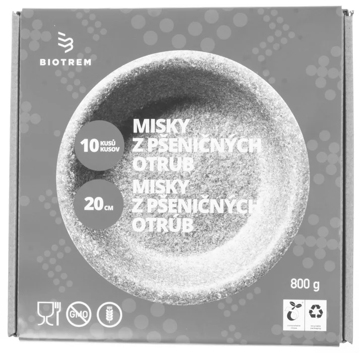 Hauptproduktbild Miska z pšeničných otrub 20cm BIO [10 ks]