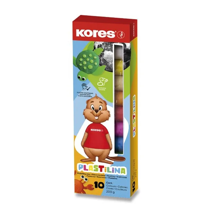 Hauptproduktbild Modelína Kores 10 barev, v krabičce 200 g