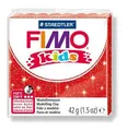 Fimo Kids Modelliermasse 42g rot mit Glitzer