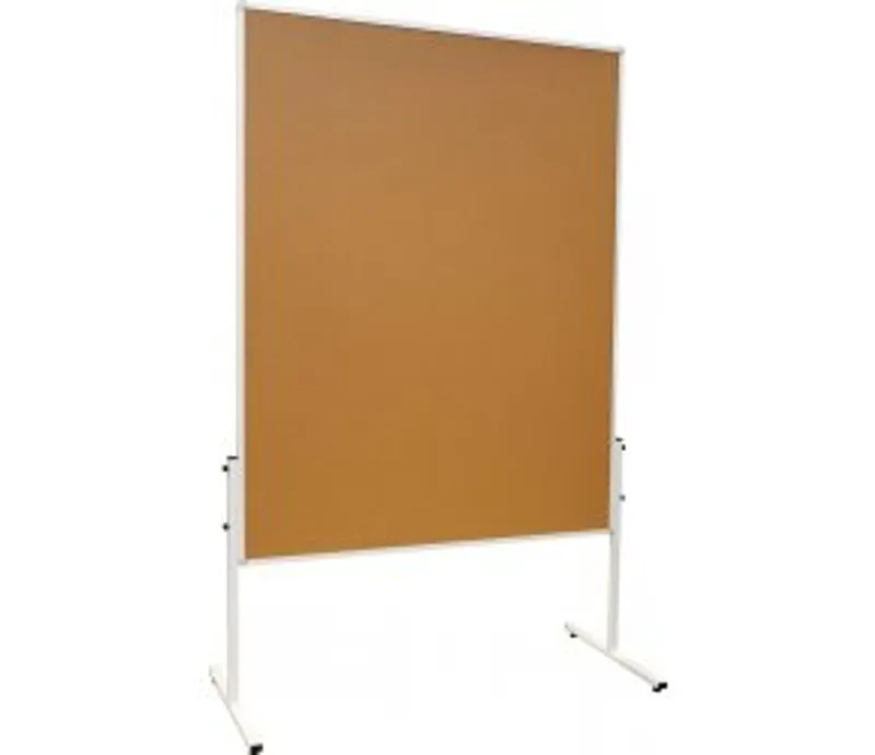 Hauptproduktbild Moderační oboustranná tabule korková 120x150cm na kolečkách