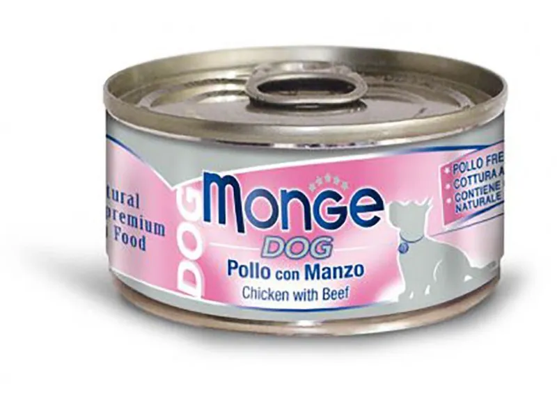 Hauptproduktbild MONGE DOG NATURAL kuřecí maso s hovězím pro psy 95 g