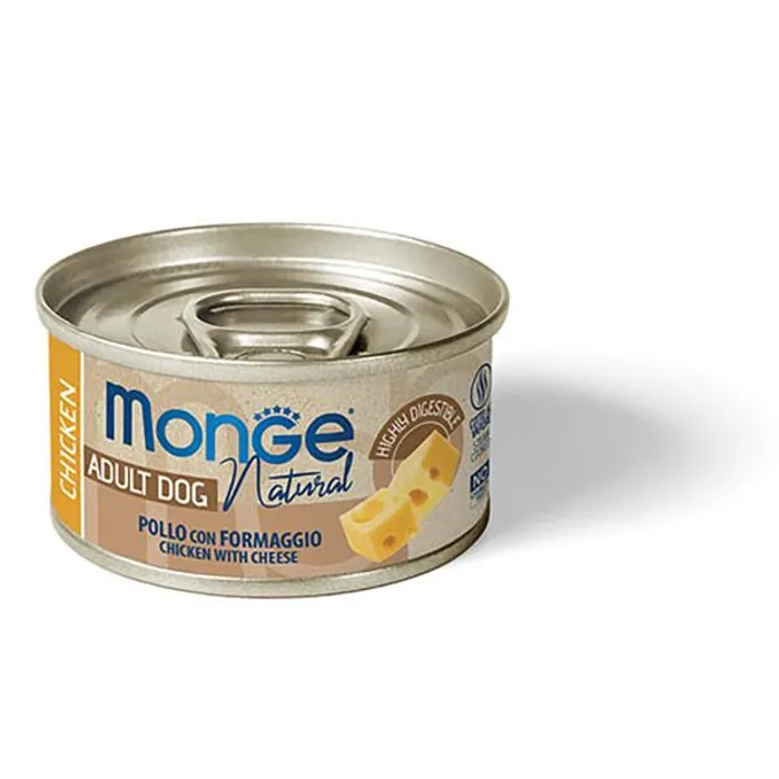 Hauptproduktbild MONGE DOG NATURAL kuřecí maso se sýrem pro psy 95 g