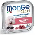 MONGE FRESH - Pastete und Stücke mit Rindfleisch 100 g für Hunde