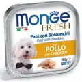 MONGE FRESH - Pastete und Stücke mit Huhn 100 g für Hunde