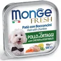 MONGE FRESH - Pastete und Stücke mit Hühnchen und Gemüse 100g