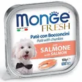 MONGE FRESH - Pastete und Stücke mit Lachs 100 g für Hunde