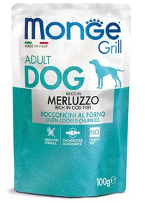 MONGE GRILL Beutel mit Kabeljau für Hunde 100 g